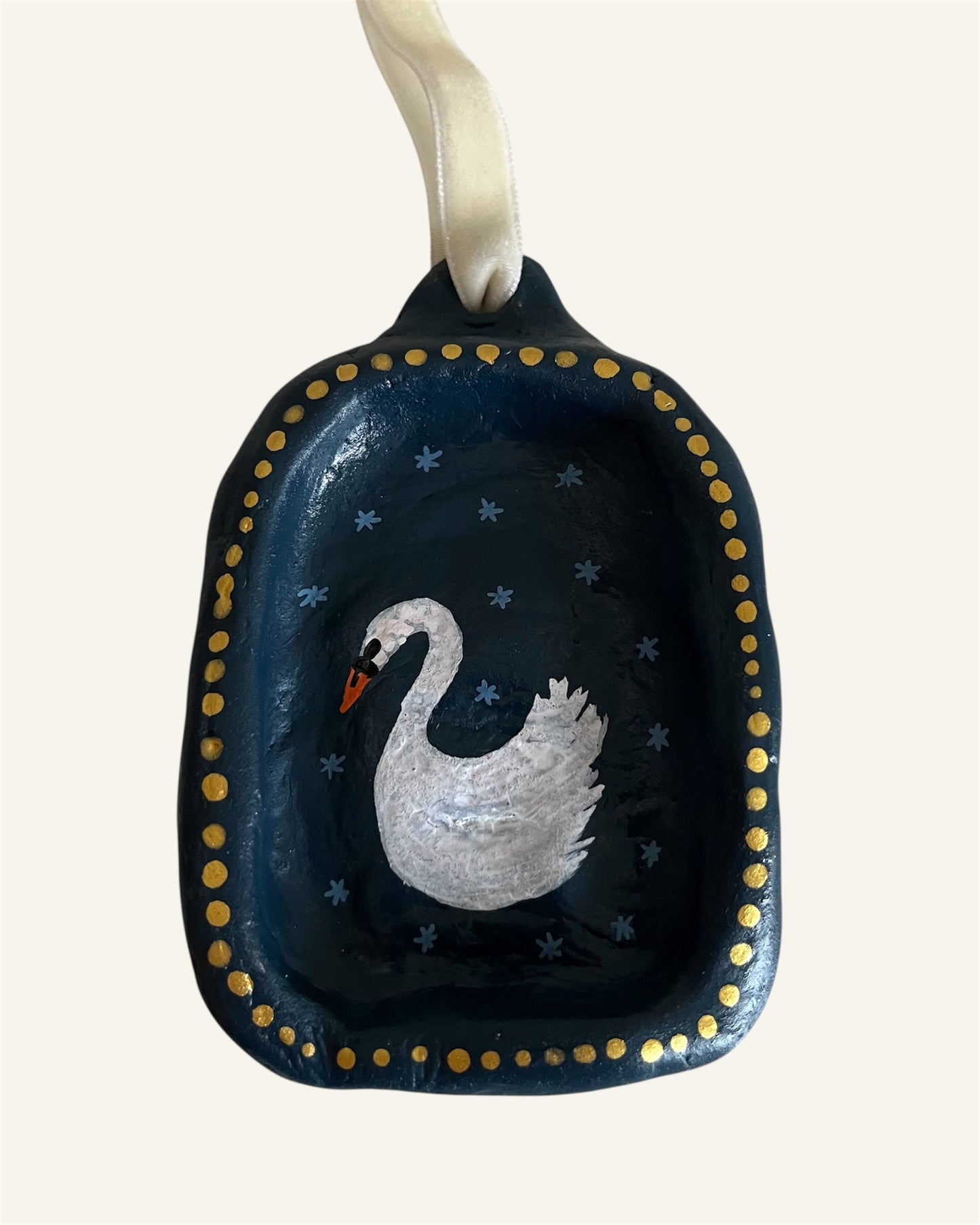 handmade swan altar decor