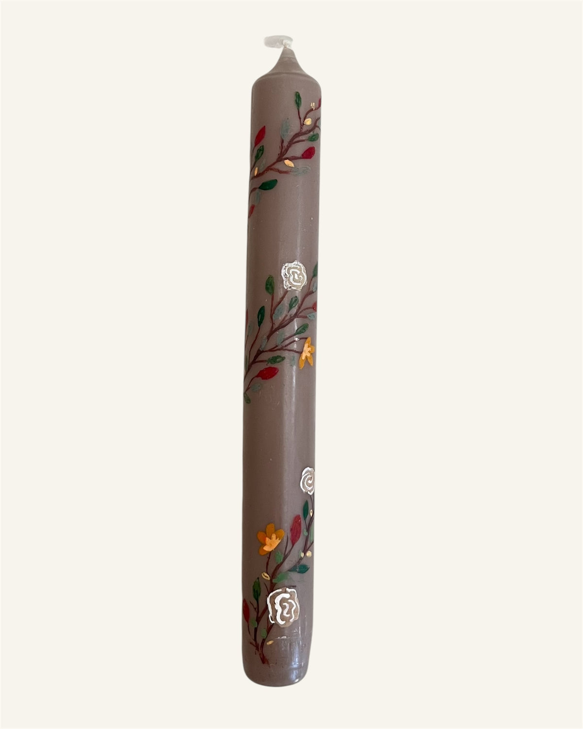 Autumn floral candle 19cm