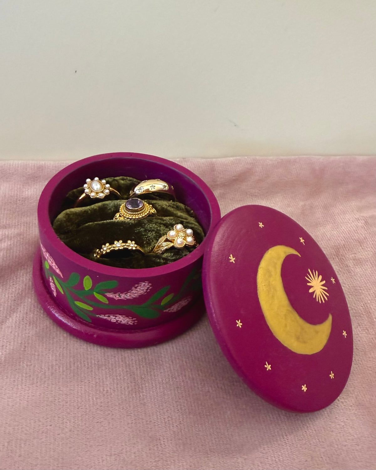 ringdoos voor vintage gouden sieraden 
