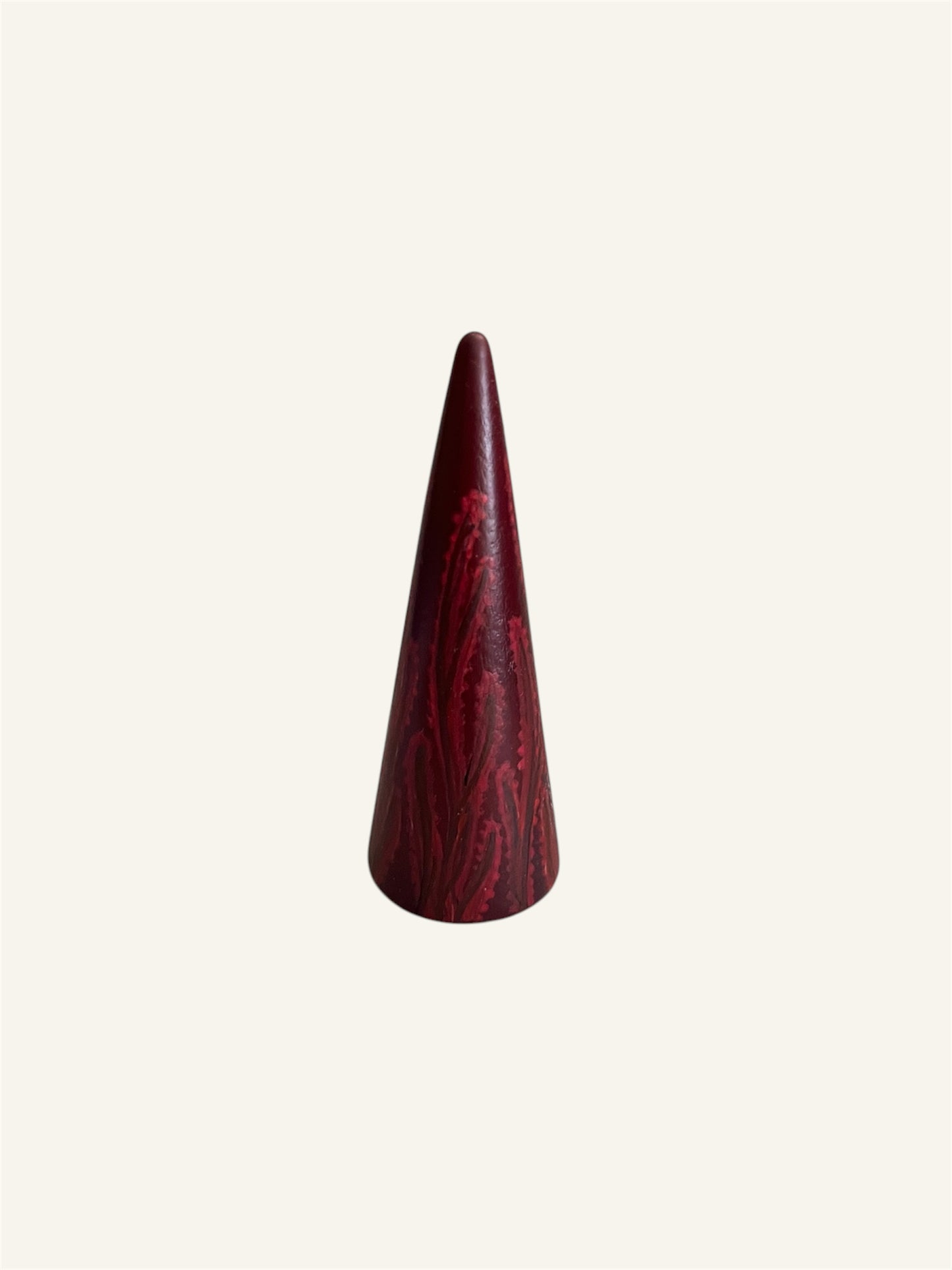 bordeaux rode ringekegel met koraal design 