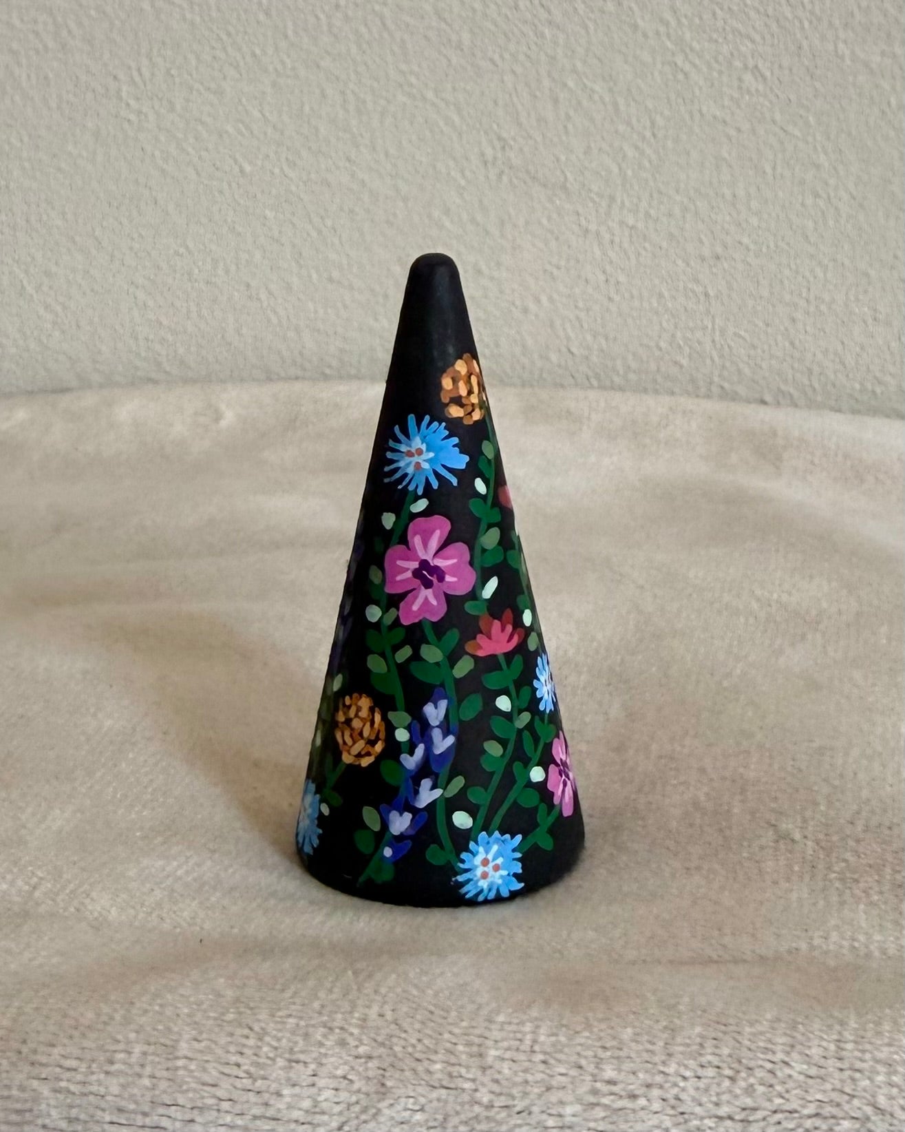black ringcone colorful flowers 